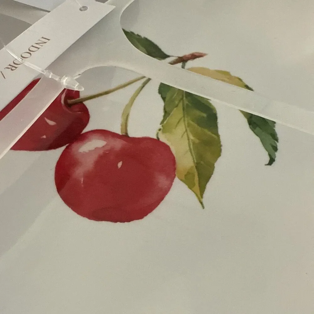 House & Garden Scalloped Cherry Fruit Melamine Salad Plates 9